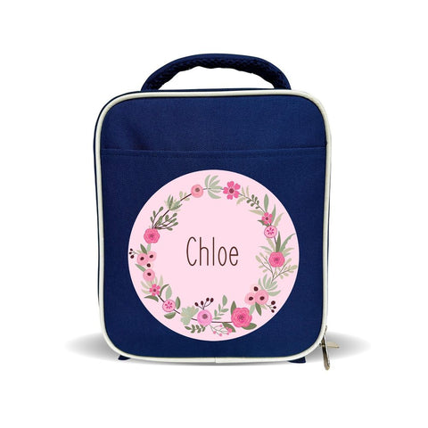 Flower Wreath Insulated Lunch Bag