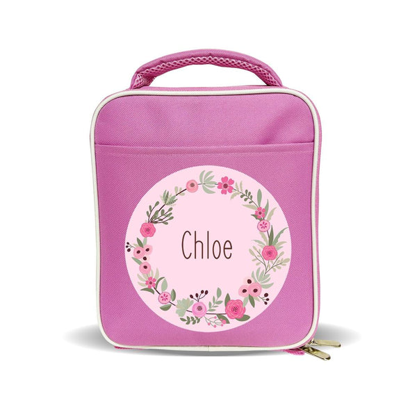 Flower Wreath Insulated Lunch Bag