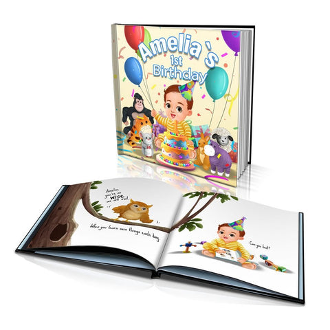 Large Hard Cover Story Book - 1st Birthday