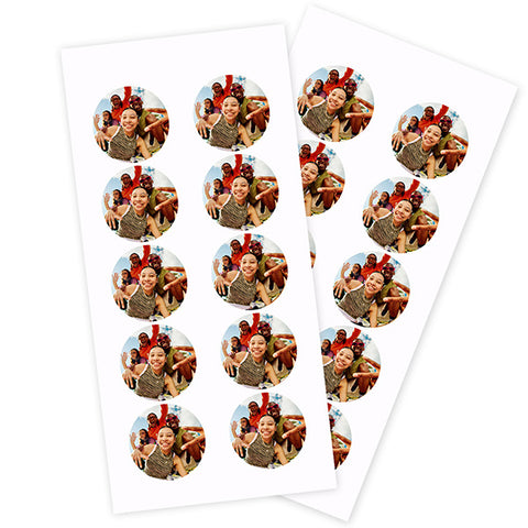 Photo Stickers - Round (Pack of 28)