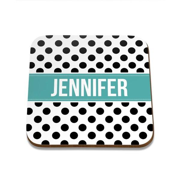 Polka Dot Square Coaster - Set of 4