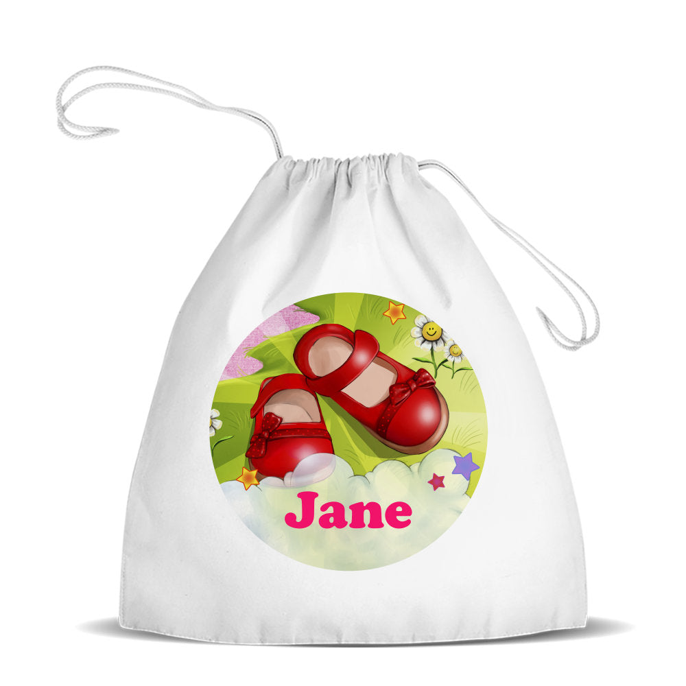 Magic Shoes White Drawstring Bag