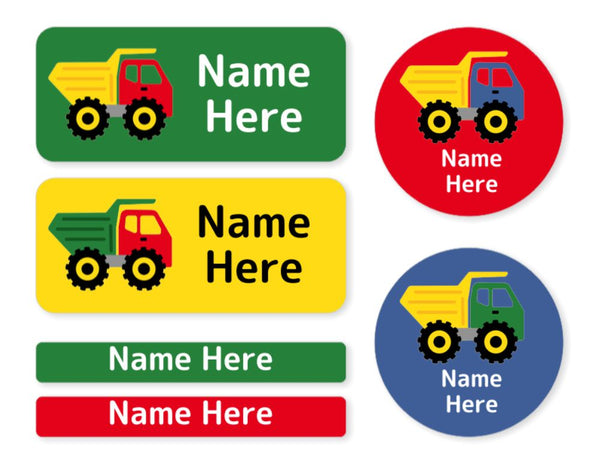 Dump Truck -  Mixed Name Label Pack